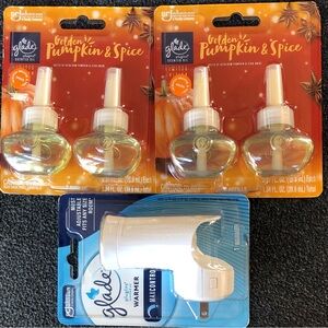 Glade Plug-In Scented Oil Refills Air Freshener 2 Twin Pack Refill+ Glade Warmer